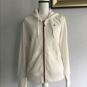 Tommy Hilfiger S/P hooded zipper front  sweat.